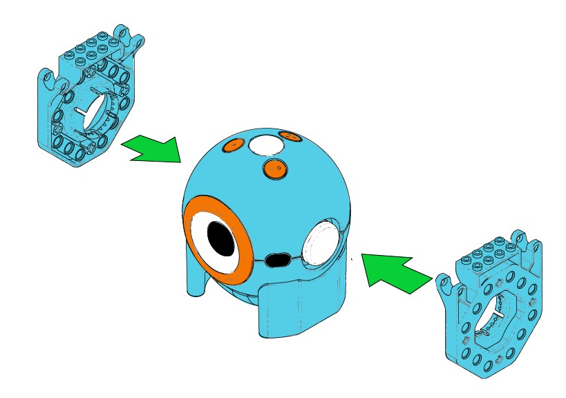 Wonder Workshop Dash Robot with Wonder Workshop Build Brick Extensions for  Dash and Dot Robots Bundle